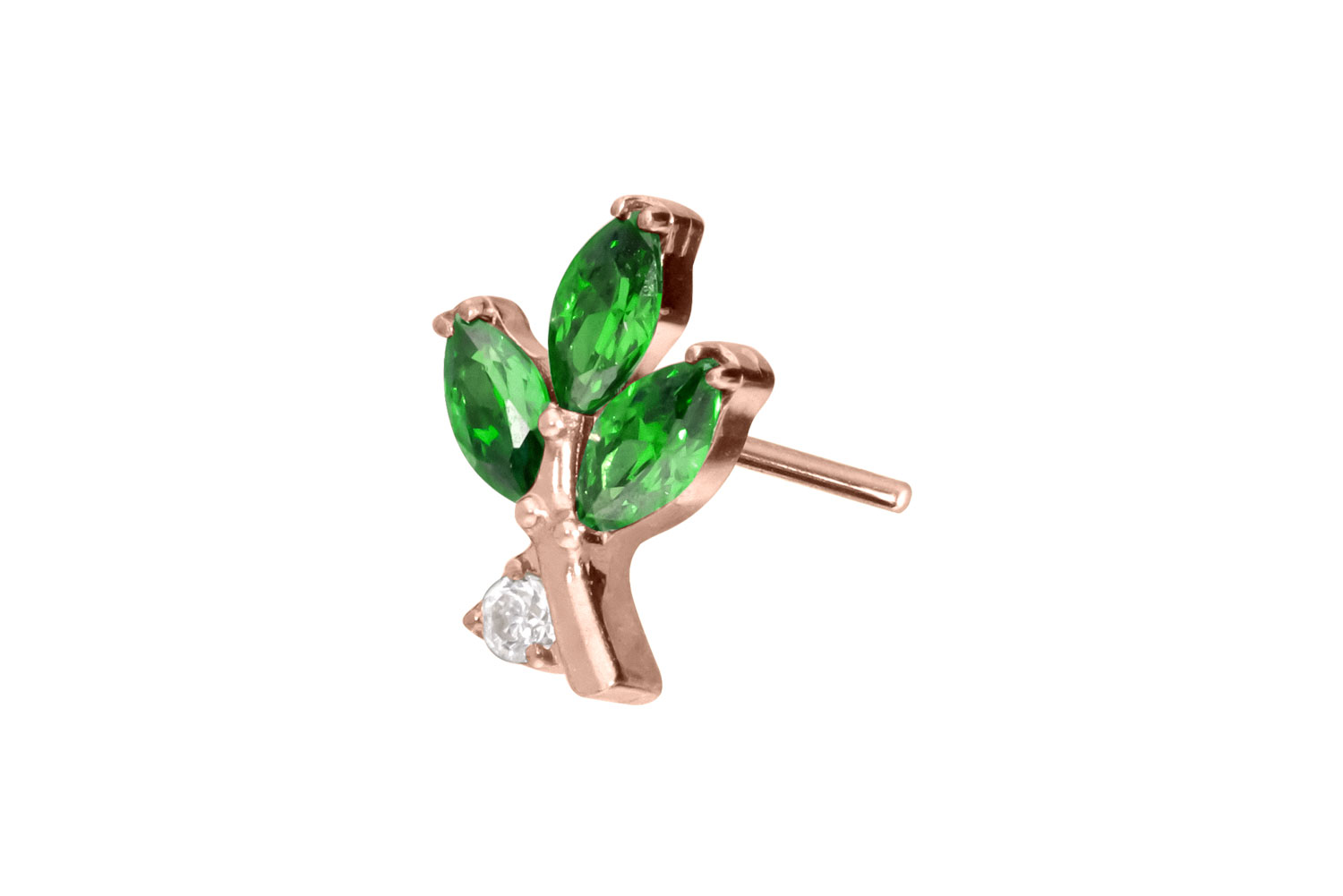 Titan Aufsatz mit Push Pin KRISTALLZWEIG von Piercingline
